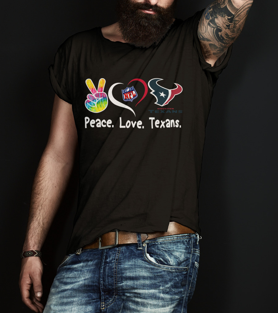 Peace Love Houston Texans NFL T-Shirt