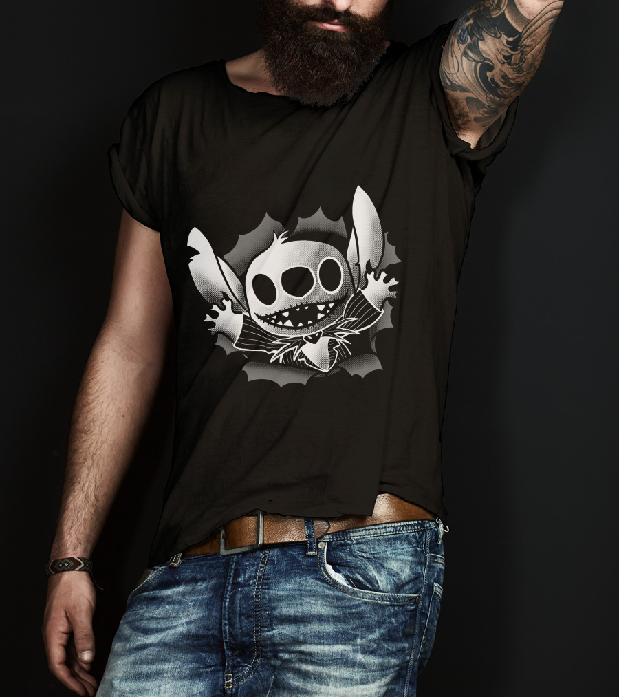 Stitch Meets Jack Skellington Crossover T-Shirt