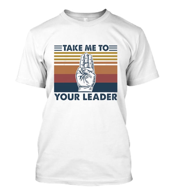 Take Me To Your Leader Retro Scout Hand Signal T-Shirt