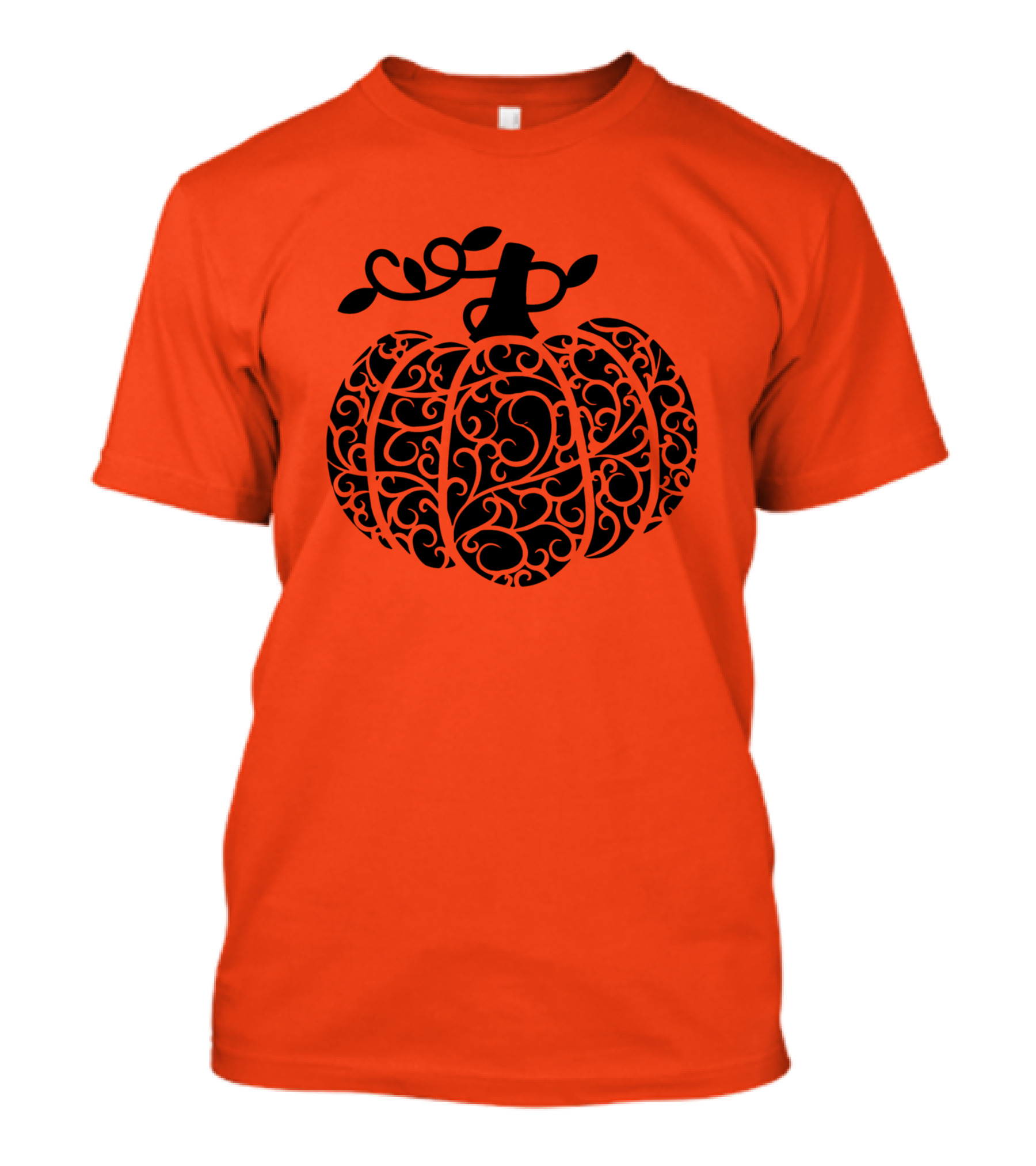 Fall Pumpkin Swirly Pumpkin Women Cute Fall T-Shirt