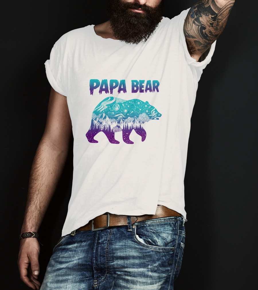 PAPA BEAR Cosmic Mountain Bear T-Shirt