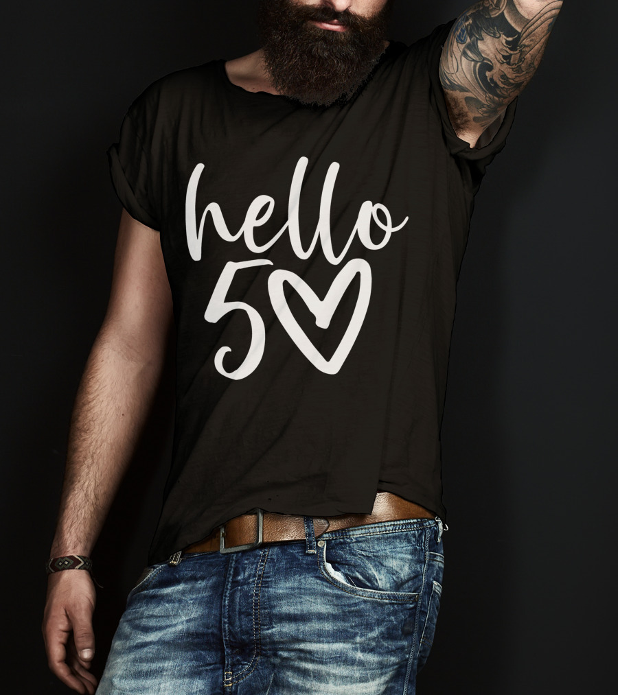 Hello 50 Heart T-Shirt
