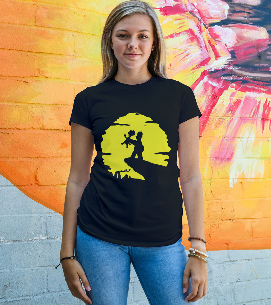 The Simpsons Homer Strangling Bart Lion King Cliff T-Shirt