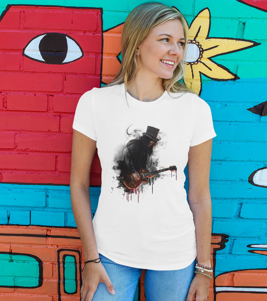 Guns N Roses Slash Heavy Metal Guitar Love Fans T-Shirt