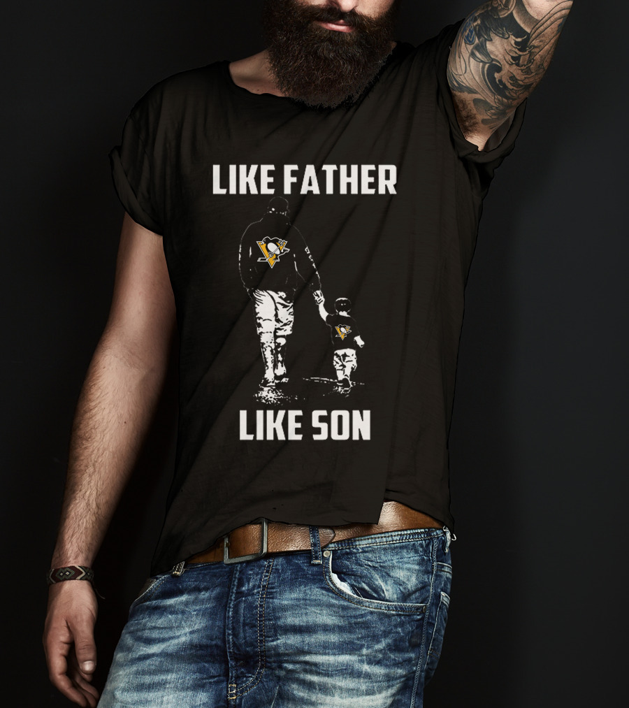 Penguins Like Father Like Son Pittsburgh Family Bond T-Shirt