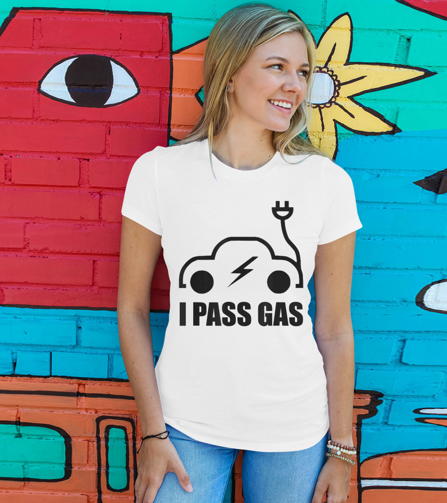 Electric Vehicle I Pass Gas Plug T-Shirt