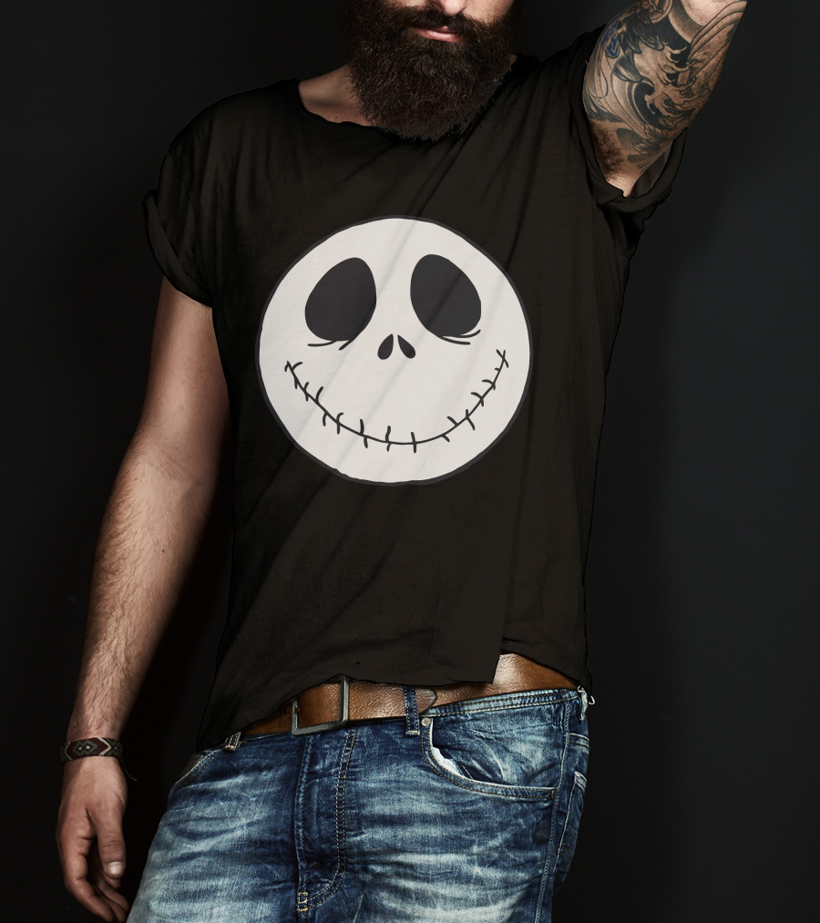 Jack Skellington Smiling Face Icon Nightmare Before Christmas T-Shirt