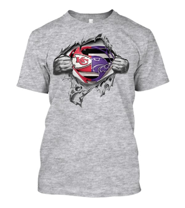 Chiefs Wildcats Superman Logo Mashup T-Shirt