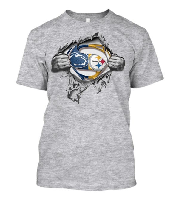 Steelers Penn State Superman Logo Fusion T-Shirt