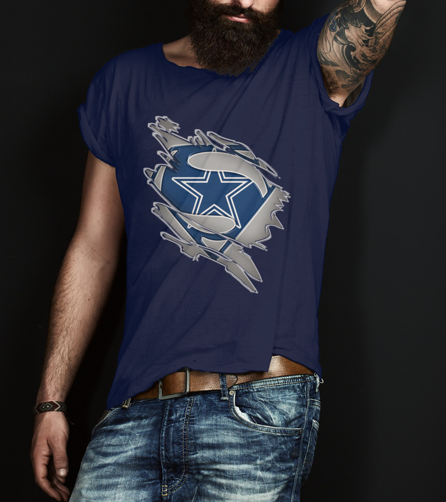 Cowboys Super Man Star T-Shirt