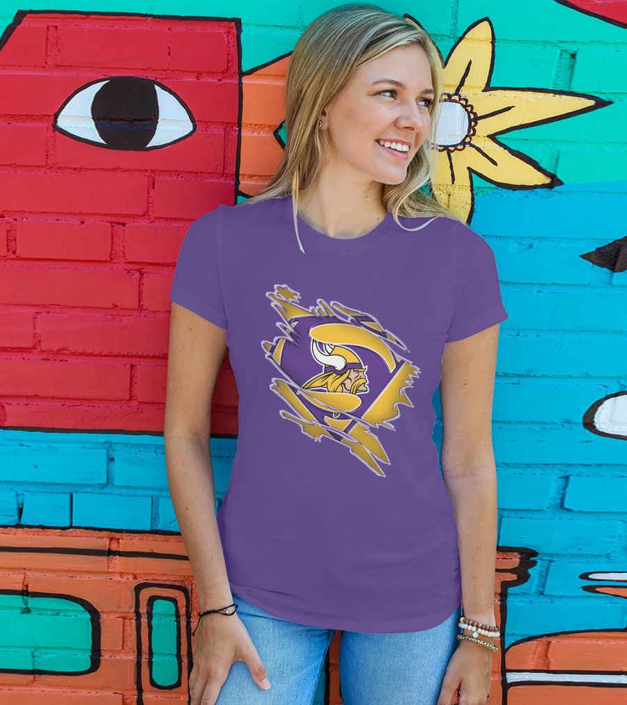 Minnesota Vikings Superman Logo Fusion T-Shirt