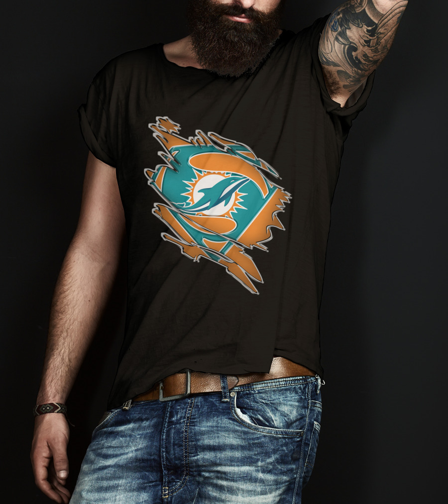 Miami Dolphins Superman Logo Fusion T-Shirt