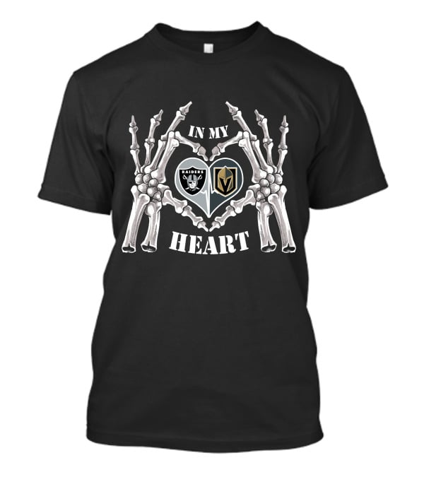 In My Heart Raiders Knights Skeleton Hands T-Shirt