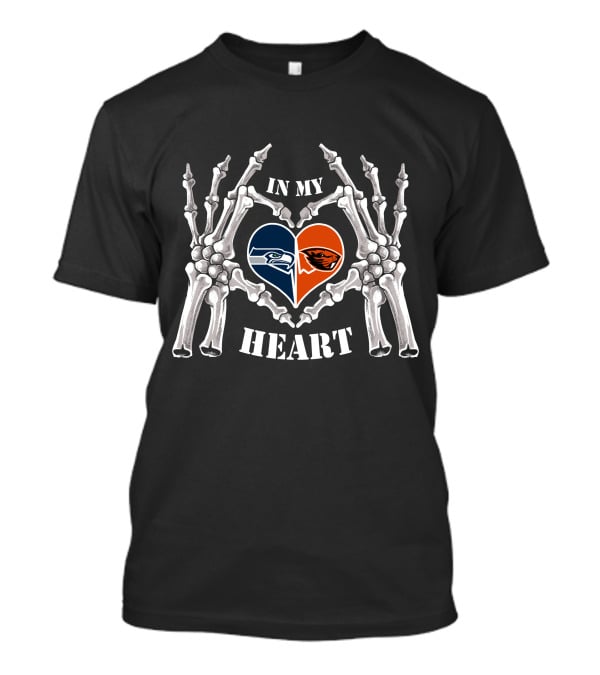 In My Heart Seahawks Beavers T-Shirt