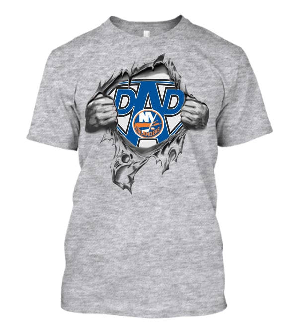 NY Islanders Super Dad Logo Rip T-Shirt