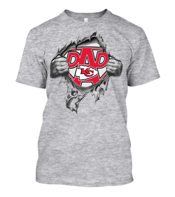 Super Dad Kansas City Chiefs Logo Superhero T-Shirt