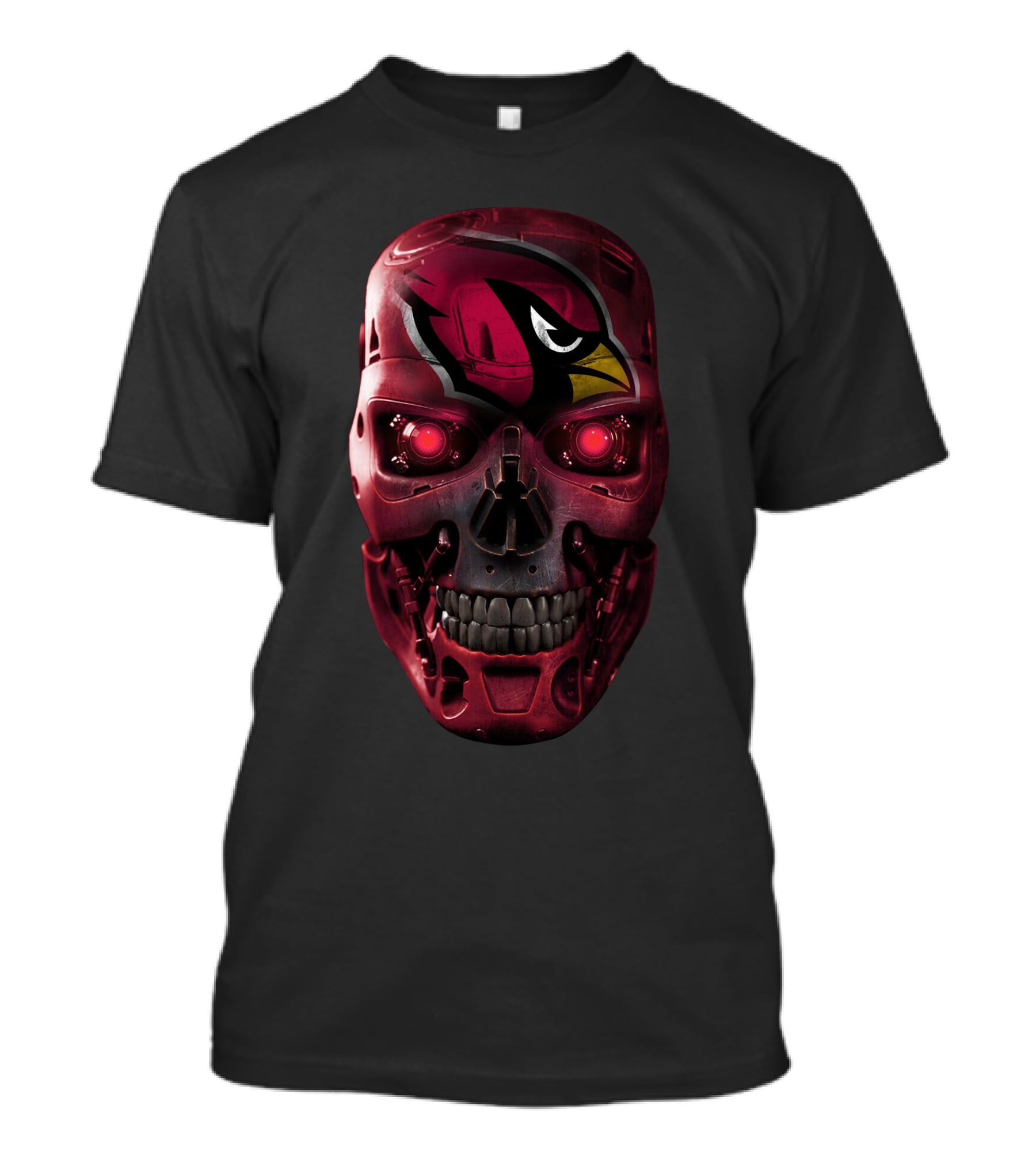 Skull Robot Arizona Cardinals Red T-Shirt