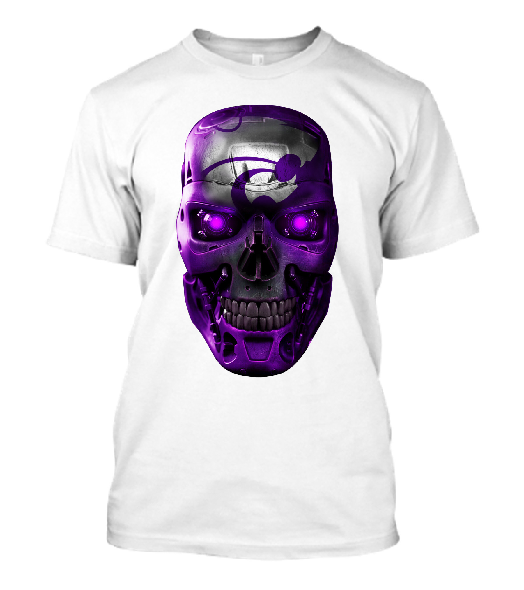 Kansas State Wildcats Purple Skull T-Shirt