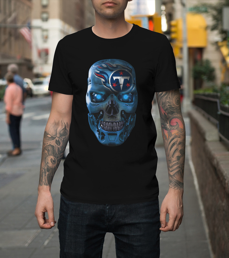 Skull Titans Terminator NFL Crossover T-Shirt