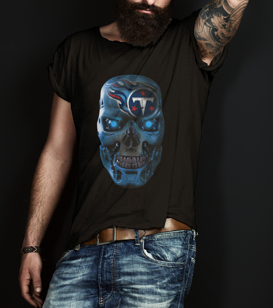 Skull Titans Terminator NFL Crossover T-Shirt