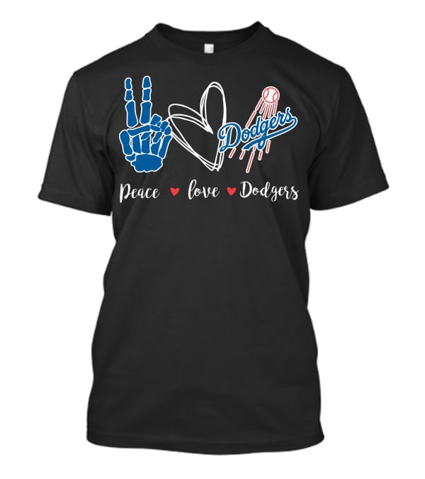 Peace Love Dodgers T-Shirt