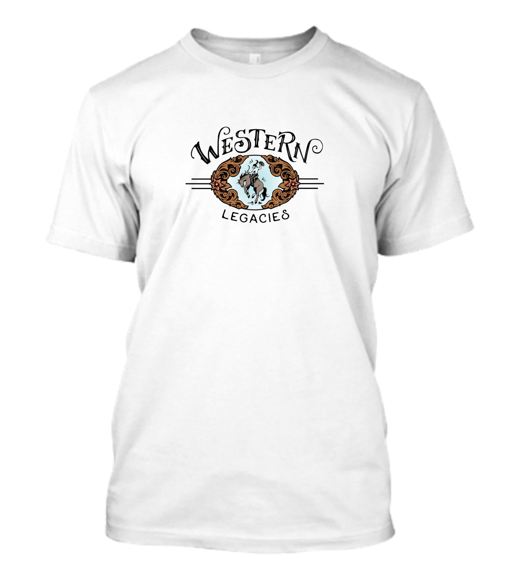 Western Legacies Roaring Stallion Emblem T-Shirt