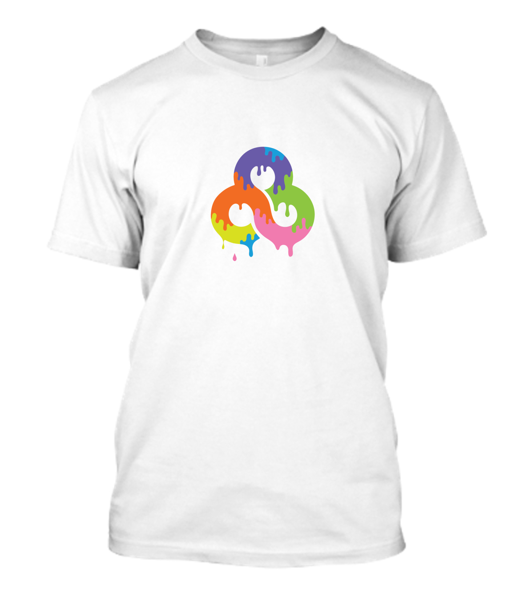 Bonnaroo Colorful Dripping Interlocking Circles T-Shirt
