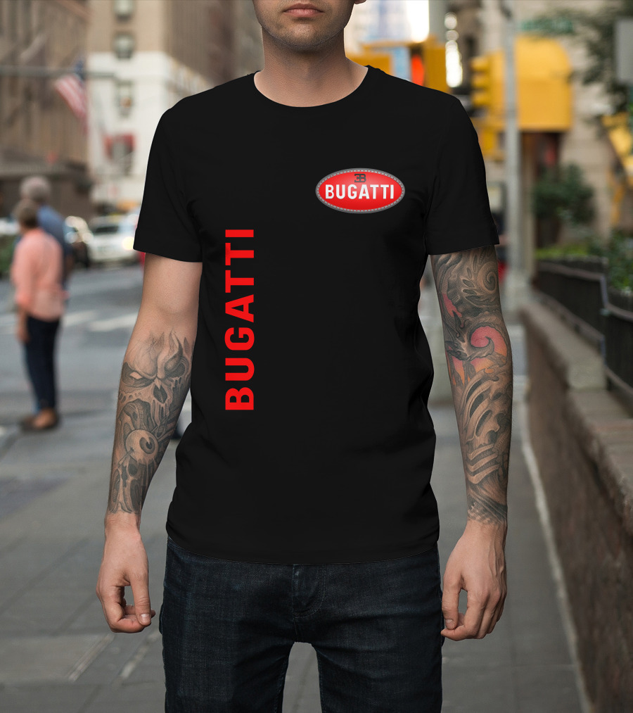 BUGATTI Red Oval Badge Logo T-Shirt