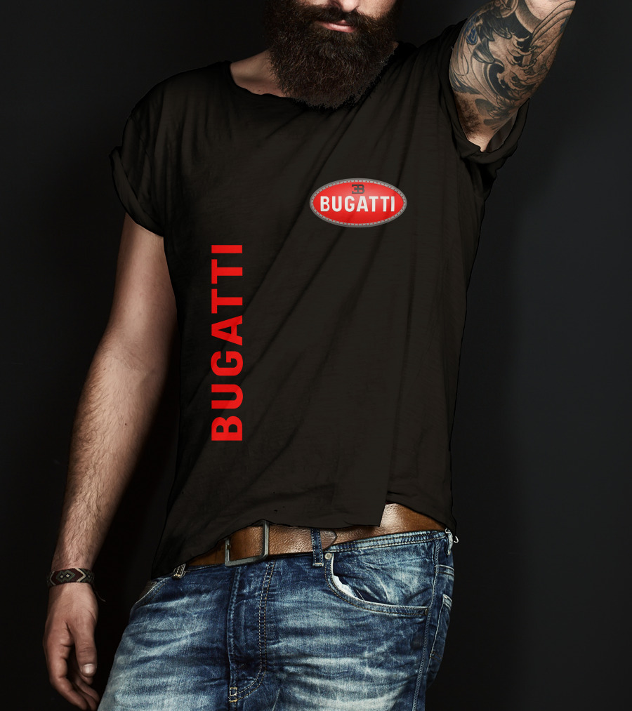 BUGATTI Red Oval Badge Logo T-Shirt