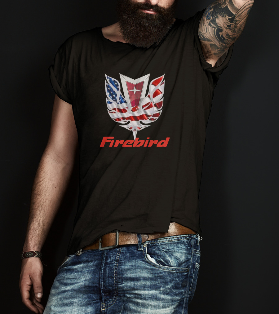 Firebird American Flag Eagle Emblem T-Shirt