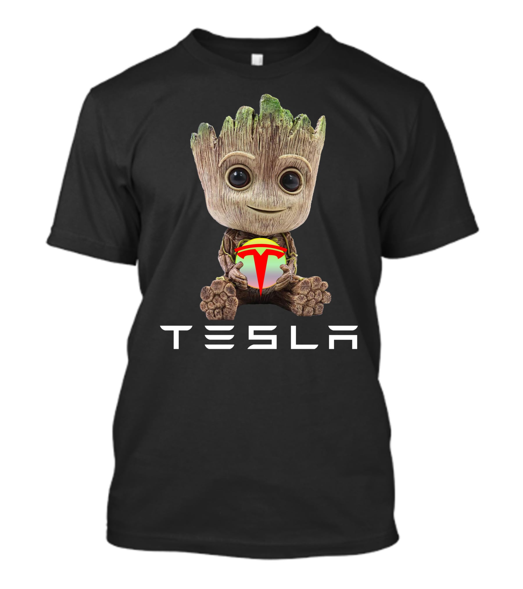 TESLA Groot Holding Logo Balls T-Shirt
