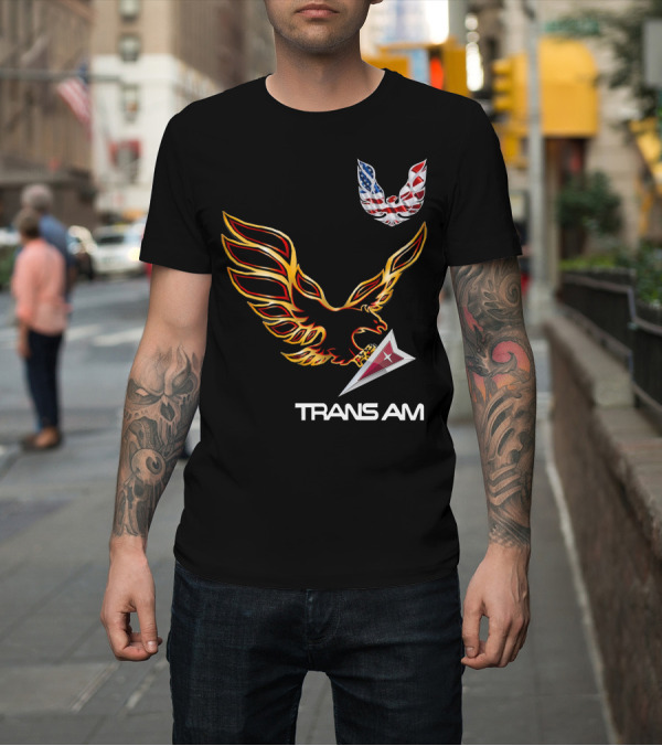 Shirt: TRANSAM Firebird Eagle American Flag T-Shirt TRANSAM Firebird Eagle American Flag T-Shirt