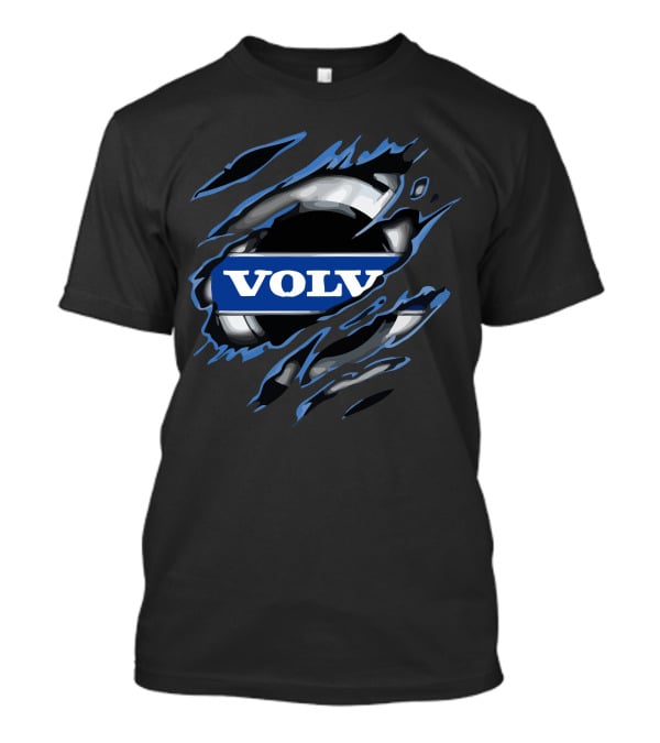 VOLVO Torn Metal Effect Automotive T-Shirt