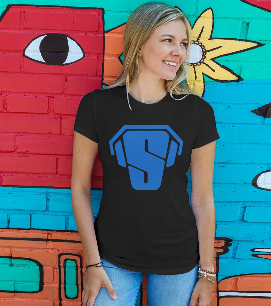 RS Blue Spartan Helmet Emblem T-Shirt
