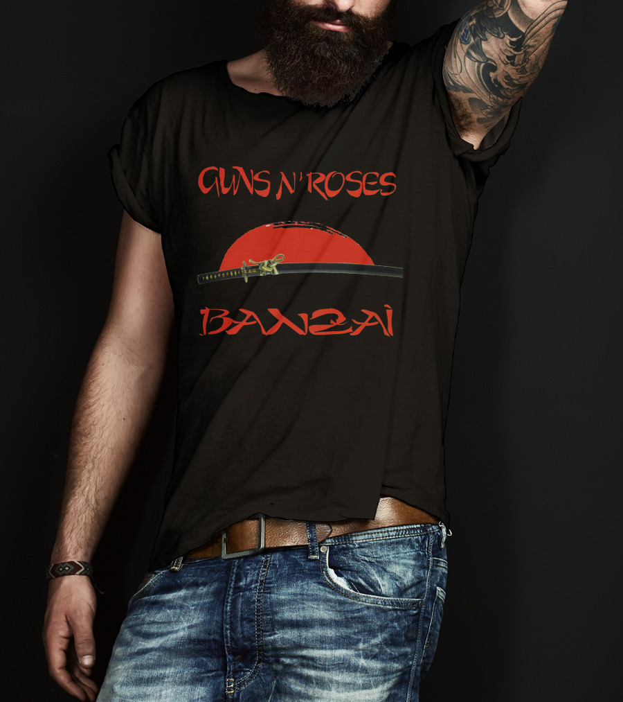 Guns N' Roses Banzai Katana Red Sun T-Shirt