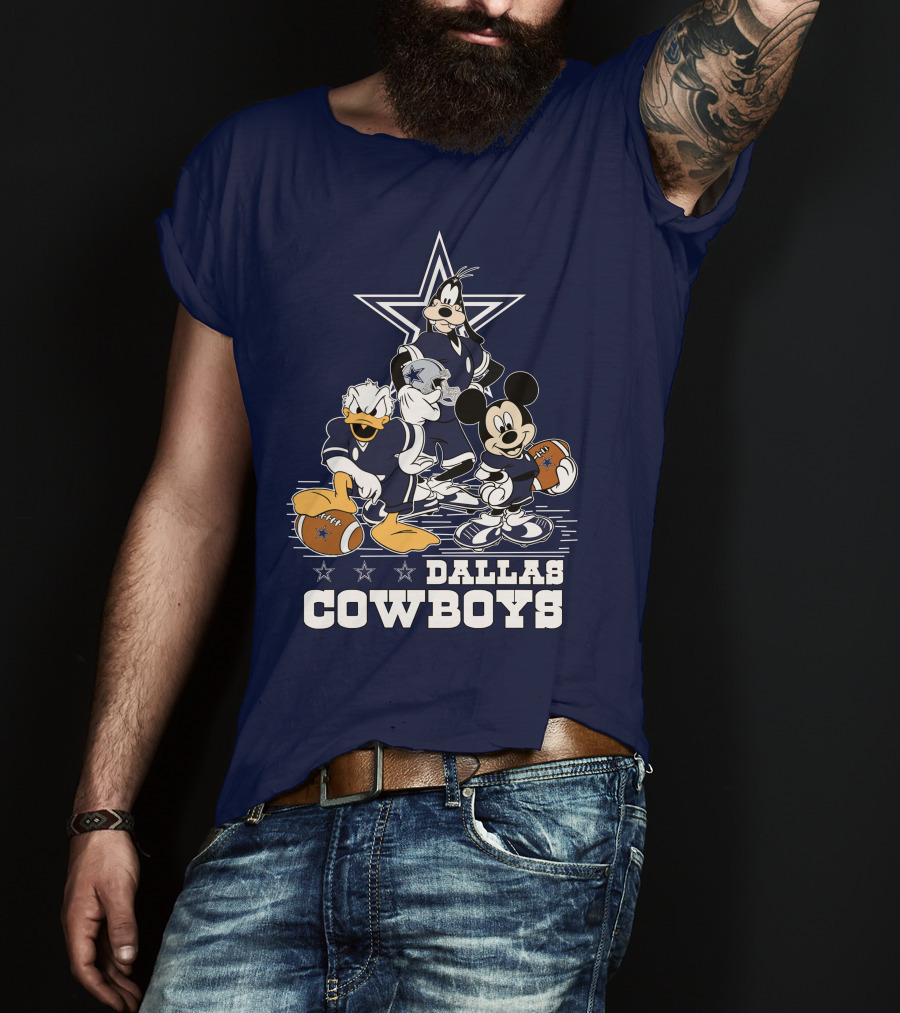 Dallas Cowboys Mickey Donald Goofy Football Team T-Shirt