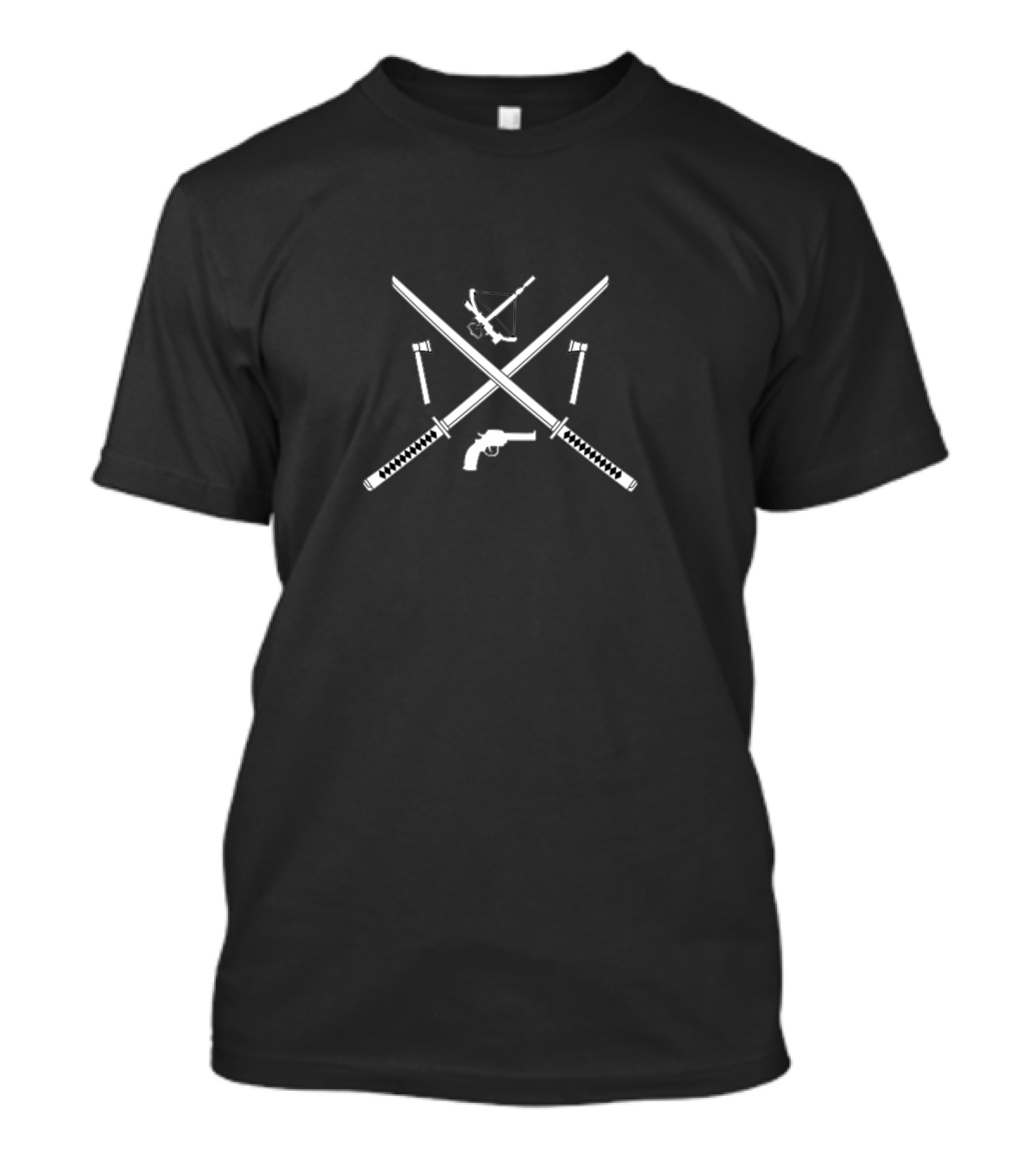 Urban Outfitters Katana Crossbow Axes Revolver T-Shirt