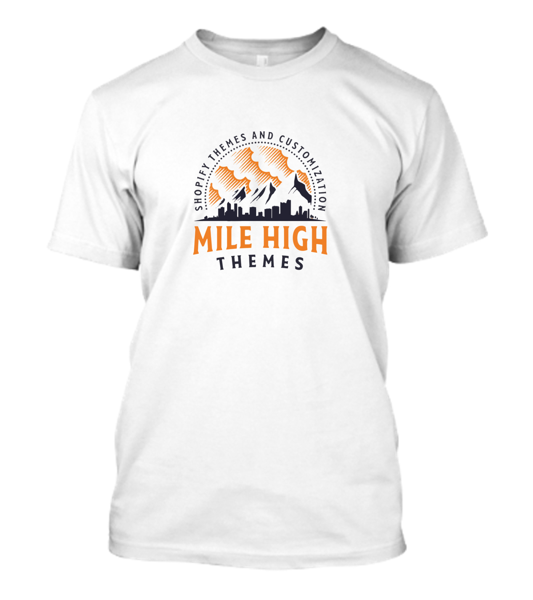 Mile High Themes Shopify Themes And Customization Skyline And Mountain T-Shirt