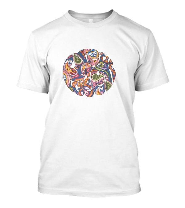 Peace Paisley Round Multicolor T-Shirt