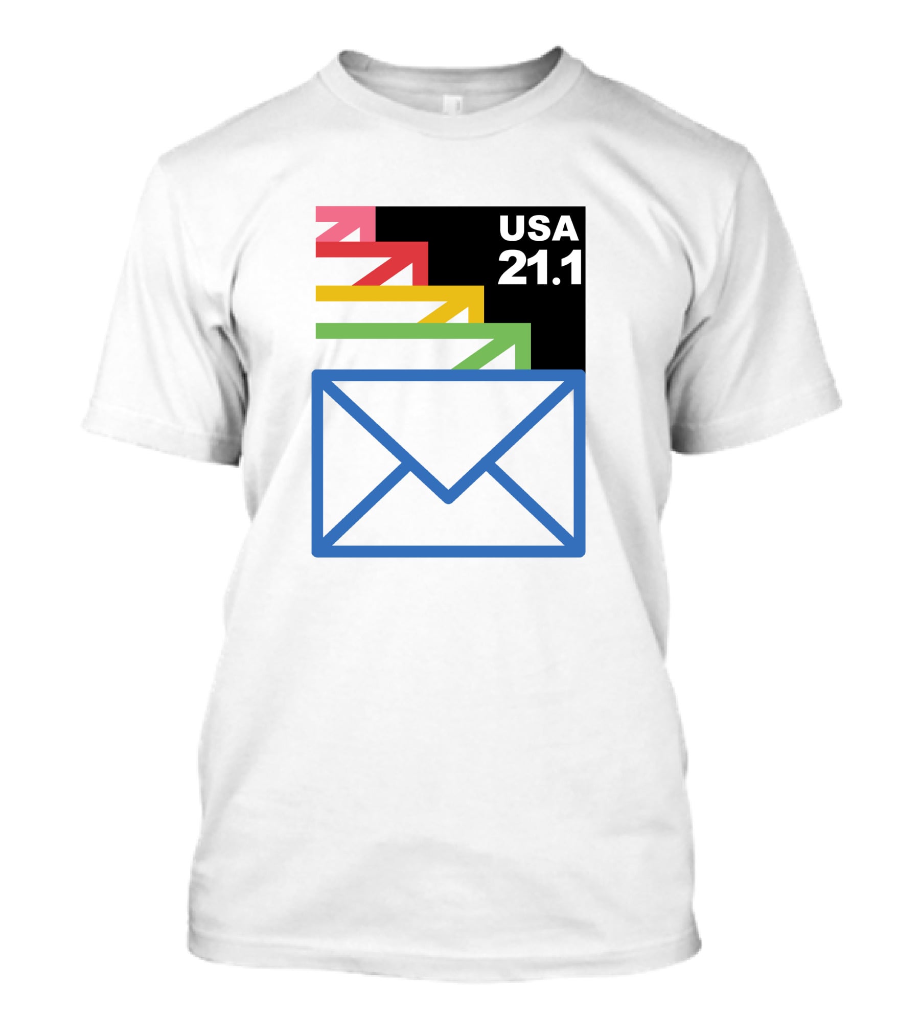 USA 21.1 Envelope Crop Top USPS Merch T-Shirt