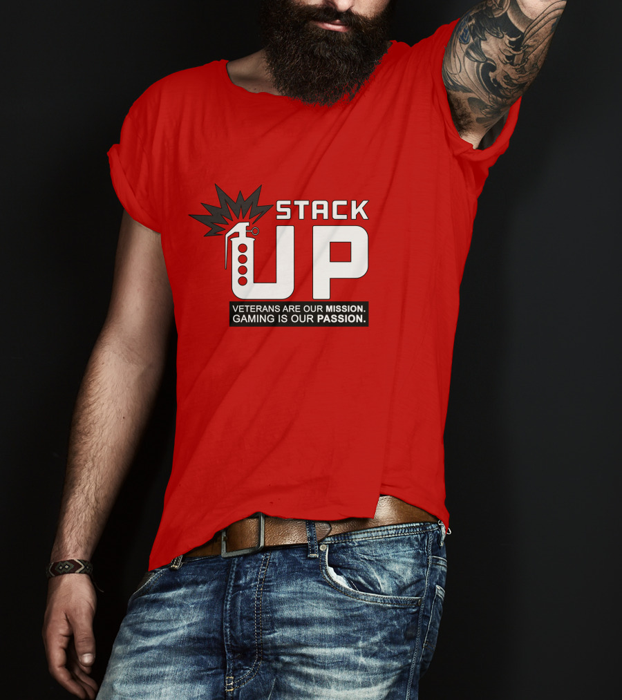 Stack Up Veterans Are Our Mission Gaming Is Our Passion T-Shirt