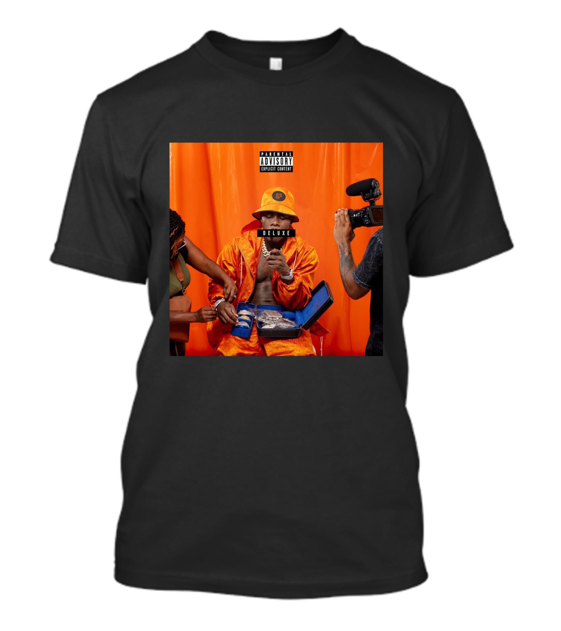 Blameitonbaby Merch Blame It On Baby Deluxe Explicit Content Orange Outfit Photography T-Shirt
