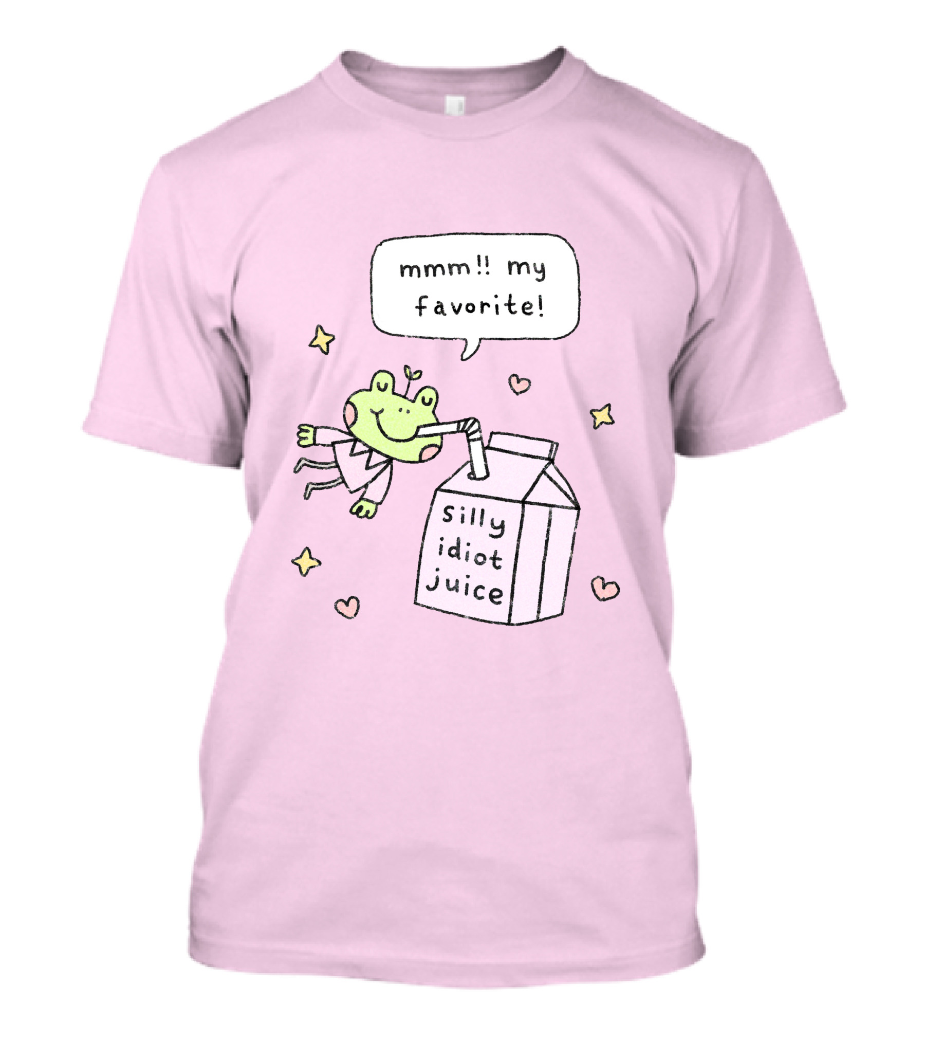 Mmm My Favorite Silly Idiot Juice Frog With Stars And Hearts T-Shirt