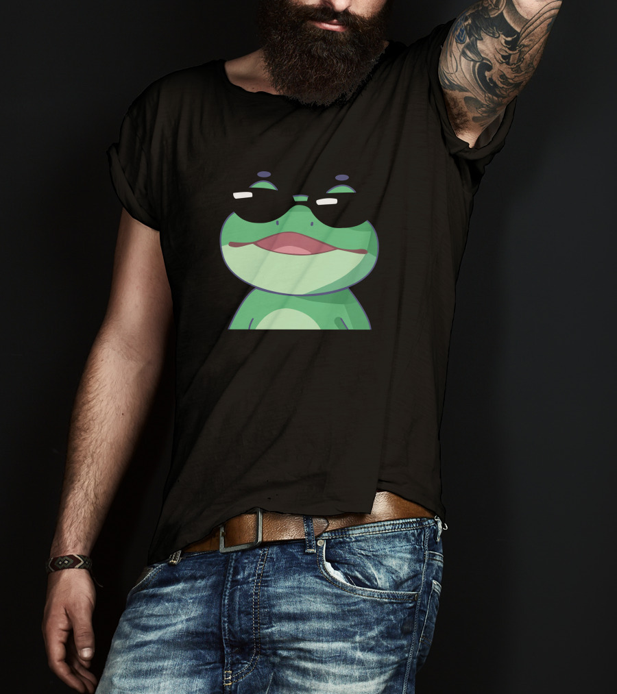 Shop The BoomerNa Merch Store Cool Frog With Sunglasses T-Shirt
