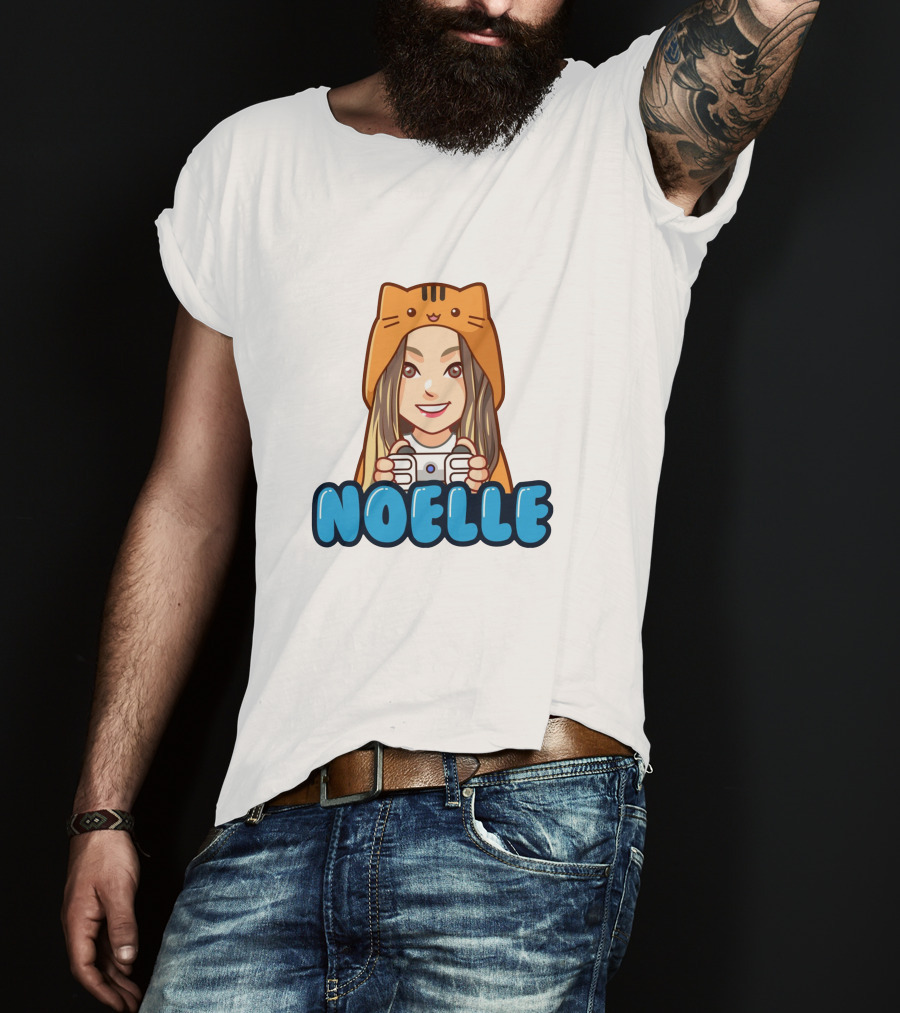 NOELLE Cat Hoodie Gamer Look T-Shirt