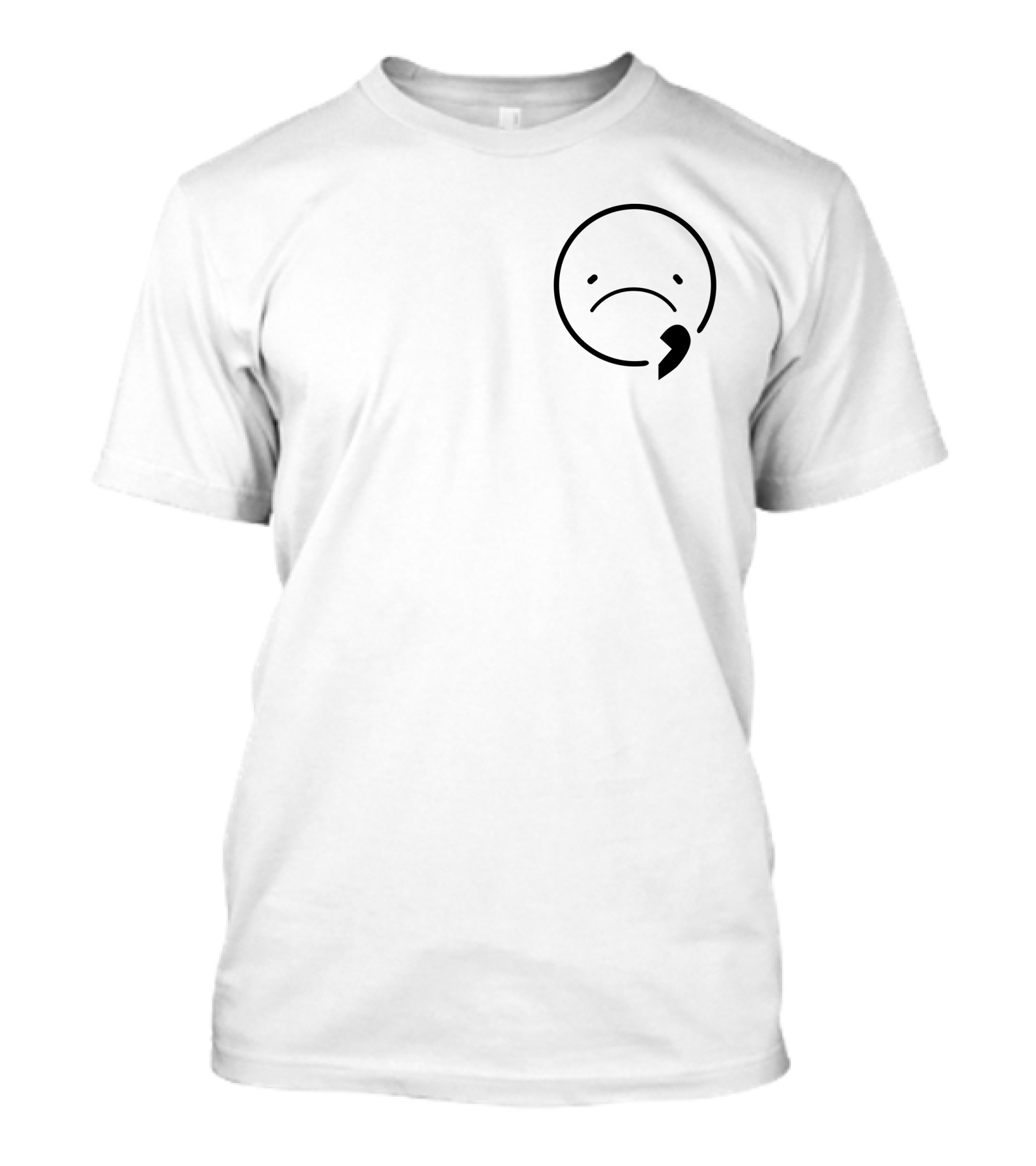 SADist Merch Sad Ist Two Halves Sad Face Comma T-Shirt