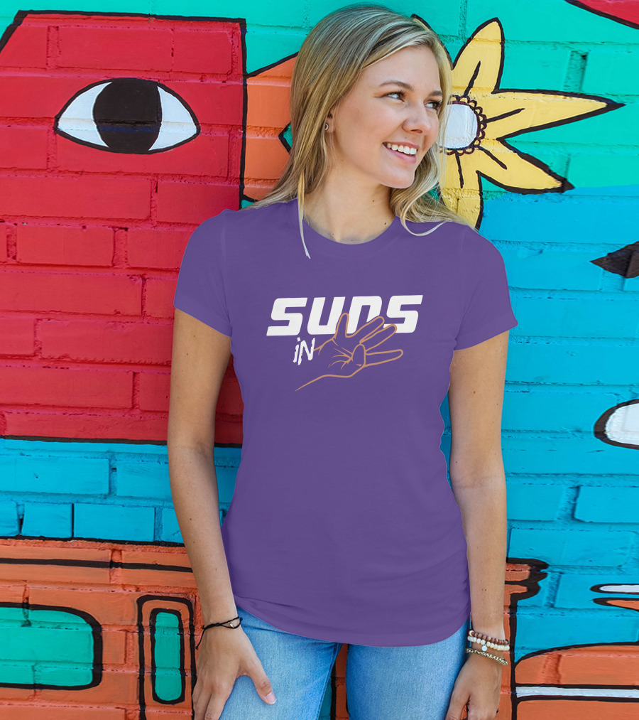 Suns In Three Hand Gesture Purple T-Shirt