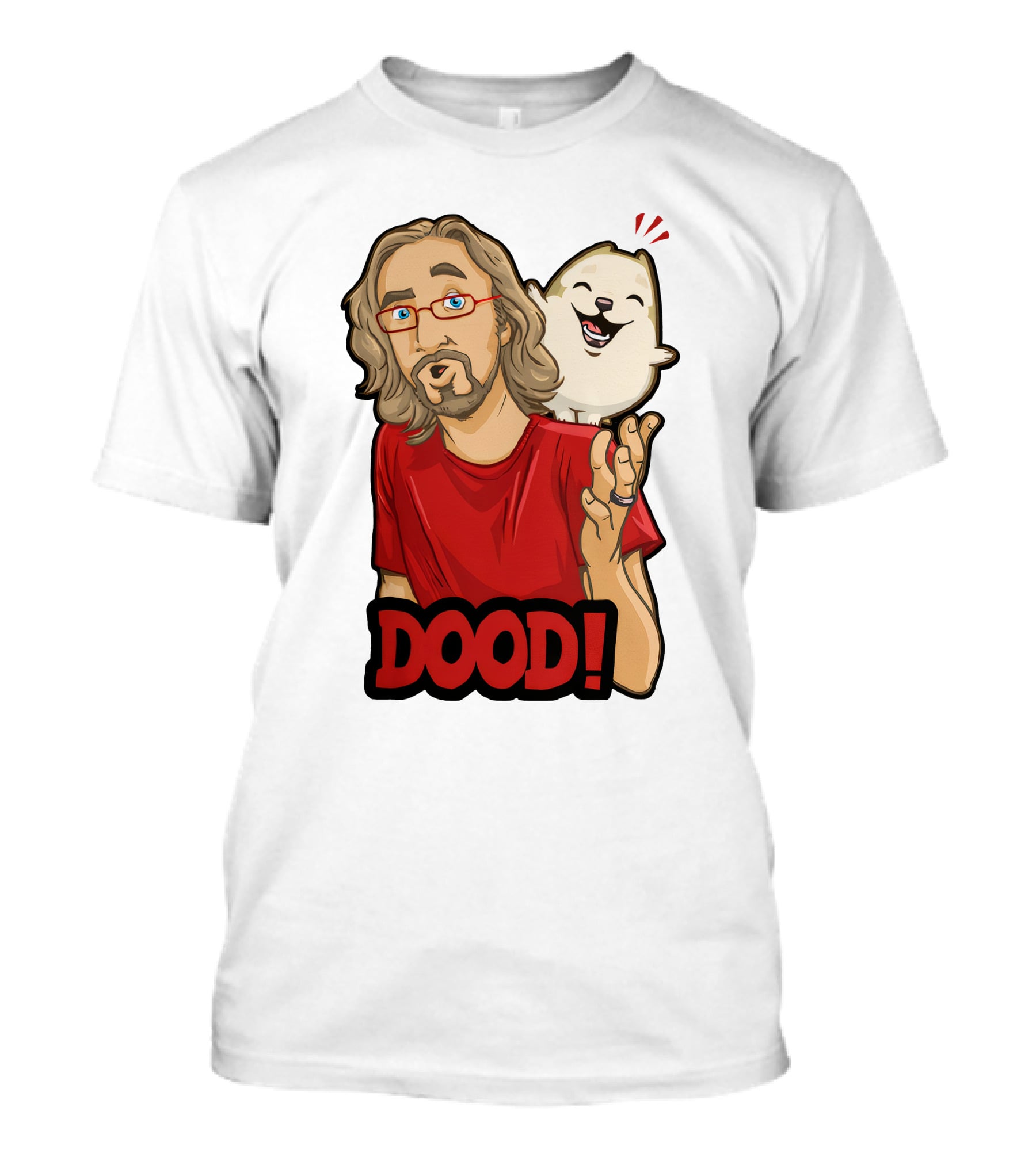 Maximilian Dood Merchandise Featuring Animated Character And Iconic Dood T-Shirt