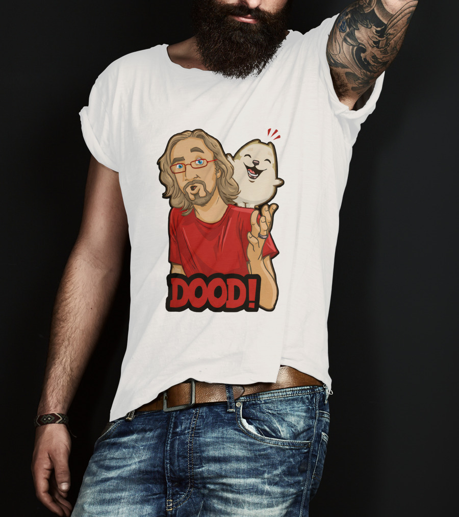 Maximilian Dood Merchandise Featuring Animated Character And Iconic Dood T-Shirt