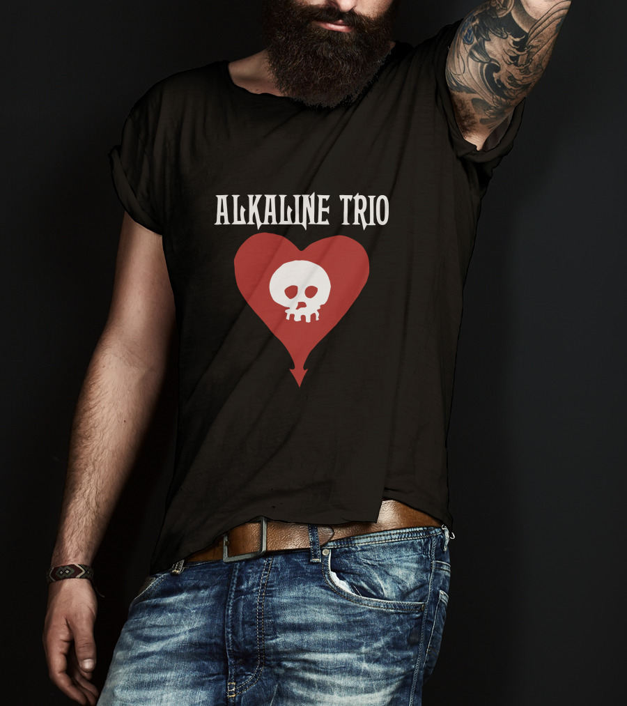 Alkaline Trio Heartskull KingsRoadMerch Red Heart Skull T-Shirt